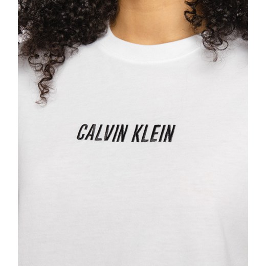 Bluzka damska Calvin Klein z okrągłym dekoltem z krótkim rękawem młodzieżowa 