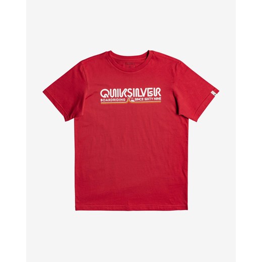 T-shirt chłopięce Quiksilver czerwony bawełniany 