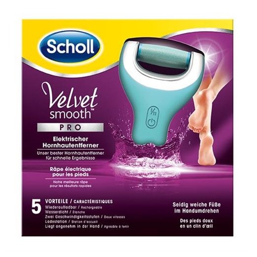 SCHOLL_Velvet Smooth Wet &amp; Dry Rechargeable elektryczny pilnik do stóp z ładowarką Scholl perfumeriawarszawa.pl