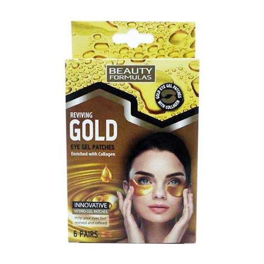 BEAUTY FORMULAS_Gold Eye Gel Patches złote żelowe płatki pod oczy 6 par Beauty Formulas perfumeriawarszawa.pl