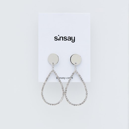 Sinsay - Wiszące kolczyki - Srebrny Sinsay Jeden rozmiar okazja Sinsay