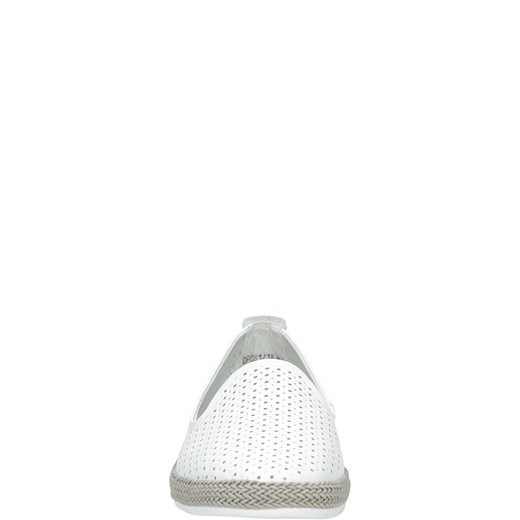 Białe półbuty espadryle skórzane ażurowe Casu DP081/18WH Casu 36 okazja Casu.pl