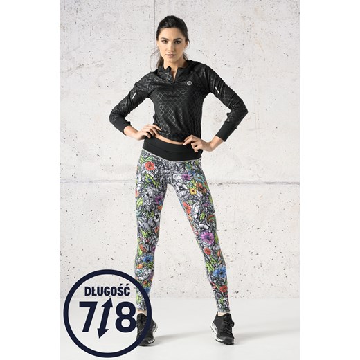 Legginsy Do Biegania 7/8 4K Mosaic Natura - OSLP7-13M4 Nessi Sportswear XS/S Nessi Sportswear