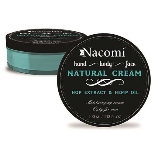 NACOMI_Natural Cream naturalny krem z olejem konopnym i ekstraktem z chmielu dla mężczyzn 100ml Nacomi perfumeriawarszawa.pl