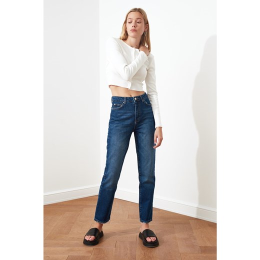 Trendyol Navy Blue High Waist Bootcut Jeans Trendyol 36 Factcool