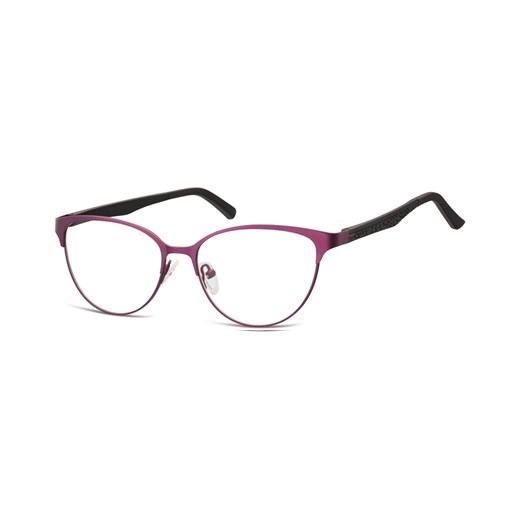Oprawki okularowe kocie oczy damskie stalowe,giętki zausznik Sunoptic 980F fioletowe Sunoptic Stylion
