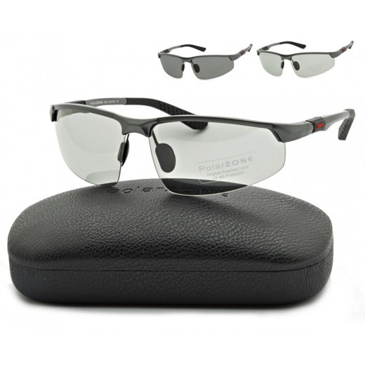 Sportowe okulary polaryzacja + fotochrom aluminiowe POL-350AFP Polarzone Stylion