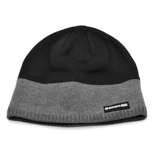 Męska Zimowa Czapka Czarno-grafitowa z polarem - L/XL 2MORO ST-512 Stylion Stylion
