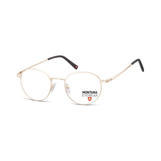 Zlote Lenonki okragle okulary oprawki optyczne, korekcyjne Montana MM609A Montana Stylion