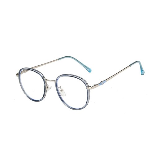 Okulary Lenonki filtr światła niebieskiego BLUE LIGHT do komputera zerówki 2548-3 srebrno-błękitne Stylion Stylion
