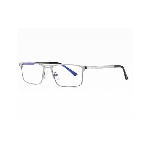 Srebrne męskie okulary do komputera BLUE LIGHT zerówki 2553B ze sklepu Stylion w kategorii Okulary korekcyjne męskie - zdjęcie 107778195