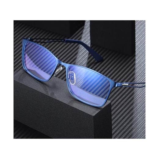 Męskie niebieskie okulary do komputera BLUE LIGHT zerówki 2554C Stylion okazyjna cena Stylion