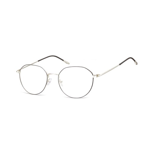 Lenonki Okulary oprawki optyczne 928 srebrne + czarne ze sklepu Stylion w kategorii Oprawki do okularów męskich - zdjęcie 107784025