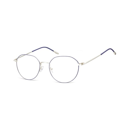 Lenonki Okulary oprawki optyczne 928A srebrne + niebieskie Sunoptic Stylion