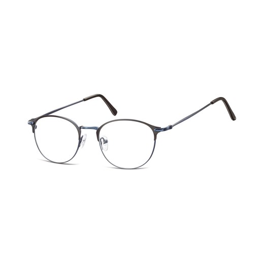 Lenonki okrągłe Okulary oprawki optyczne 933B niebieskie + czarne ze sklepu Stylion w kategorii Oprawki do okularów męskich - zdjęcie 107784079