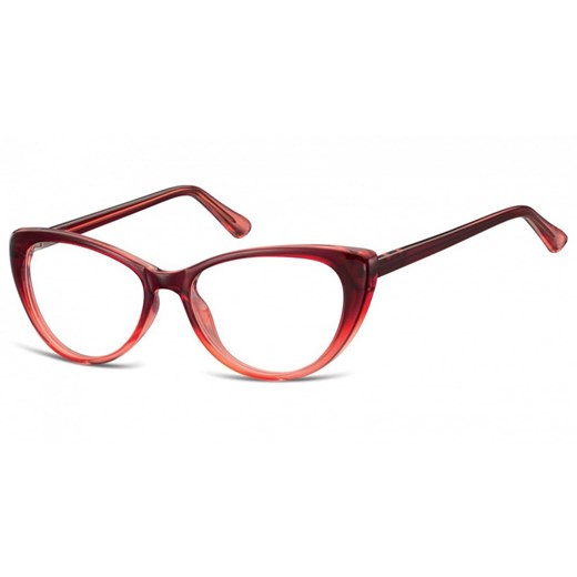 Okulary oprawki korekcyjne Kocie Oczy zerówki Sunoptic CP138B gradient burgundowy ze sklepu Stylion w kategorii Okulary zerówki męskie - zdjęcie 107784437