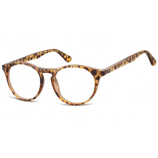 Okulary oprawki korekcyjne okrągłe Lenonki zerówki Sunoptic CP146B jasny szylkret ze sklepu Stylion w kategorii Okulary zerówki męskie - zdjęcie 107784487
