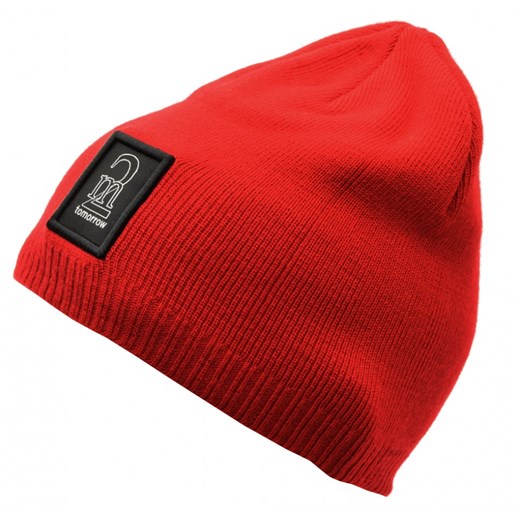 Męska Zimowa Czapka Czerwona z polarem - L/XL TOMORROW ST-553B ze sklepu Stylion w kategorii Czapki zimowe męskie - zdjęcie 107784889