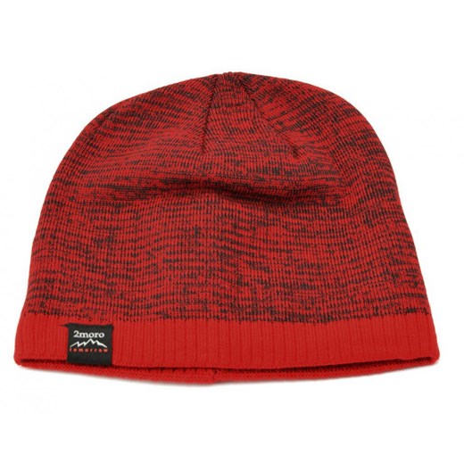 Męska Zimowa Czapka Czerwono-czarna z polarem - L/XL TOMORROW ST-511A Stylion Stylion