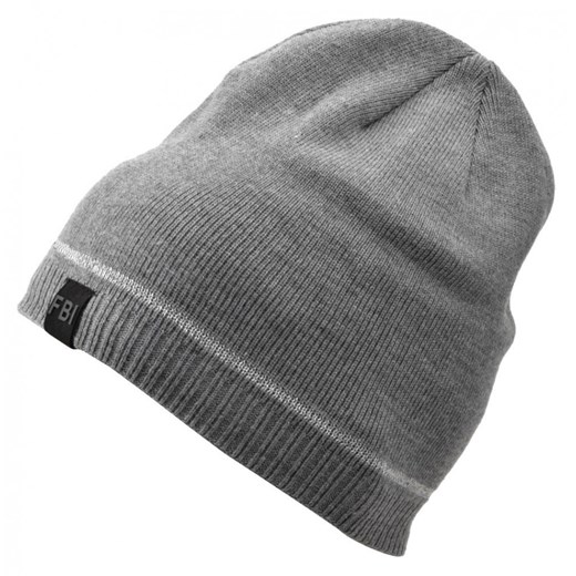 Męska Zimowa Czapka Szara z polarem - L/XL FBI ST-533 ze sklepu Stylion w kategorii Czapki zimowe męskie - zdjęcie 107784945