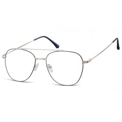 Oprawki okulary  Pilotki zerówki korekcyjne 922F granatowo-srebrne ze sklepu Stylion w kategorii Okulary zerówki męskie - zdjęcie 107785195