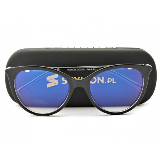 Okulary Kocie z filtrem światła niebieskiego do komputera zerówki CO-292K-1 ze sklepu Stylion w kategorii Okulary korekcyjne damskie - zdjęcie 107785437