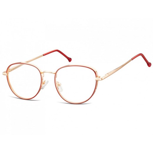 Owalne Okulary oprawki optyczne 918 złoto-bordowe ze sklepu Stylion w kategorii Oprawki do okularów męskich - zdjęcie 107786966