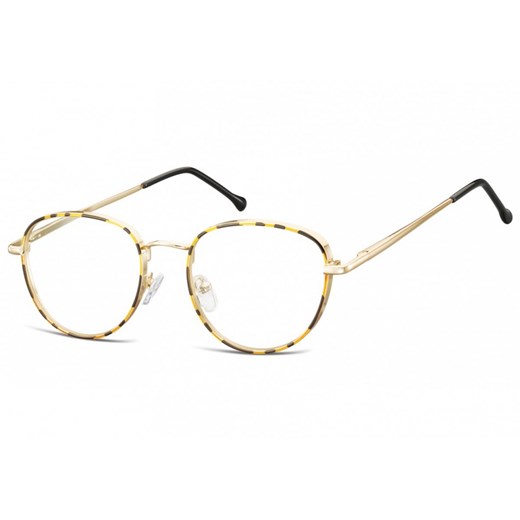 Owalne Okulary oprawki optyczne 918D złote+panterka ze sklepu Stylion w kategorii Oprawki do okularów męskich - zdjęcie 107786976