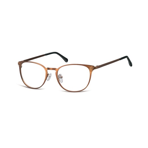 Okulary oprawki damskie kocie oczy stalowe Sunoptic 992G brązowe ze sklepu Stylion w kategorii Okulary korekcyjne damskie - zdjęcie 107789929