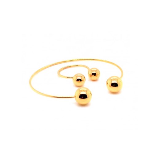 Żółty komplet biżuterii Moora złoty 