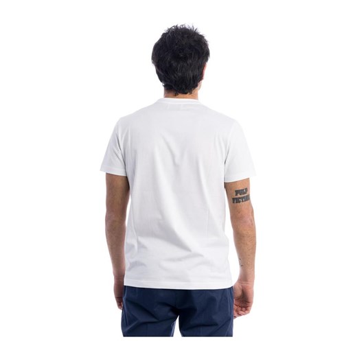 T-shirt męski biały casual z krótkim rękawem 
