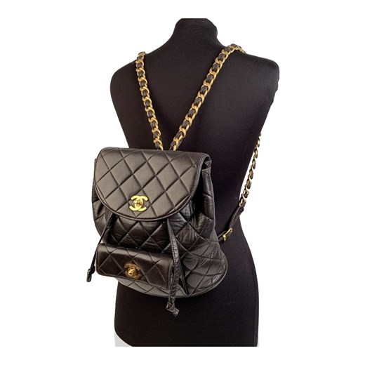 Quilted Leather Small Backpack Shoulder Bag ONESIZE showroom.pl