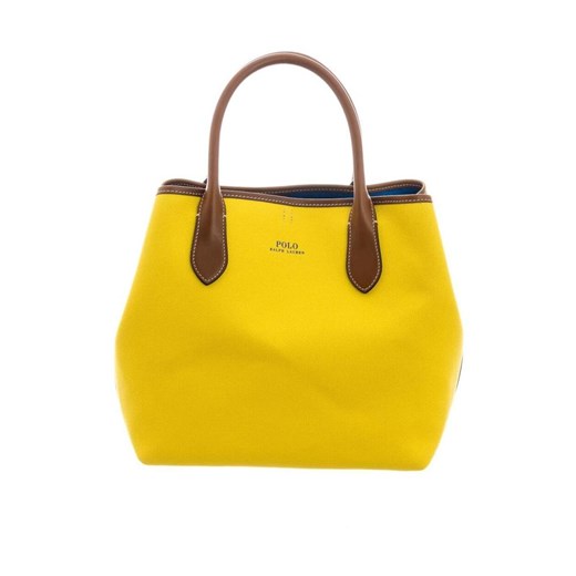 Shopper bag żółta Polo Ralph Lauren elegancka bez dodatków 
