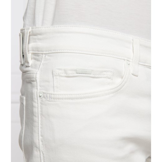 Białe jeansy męskie BOSS HUGO casual 