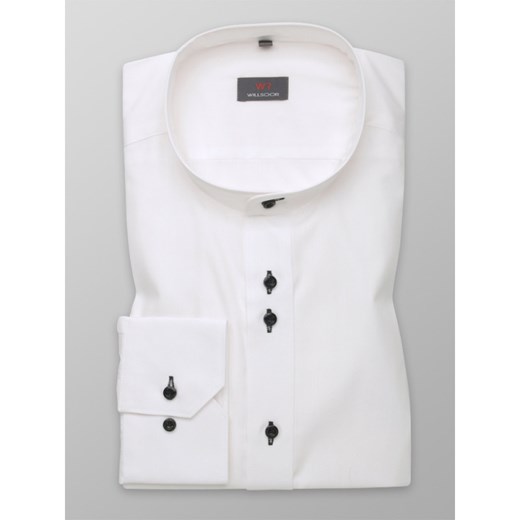 Biała taliowana koszula ze stójką Willsoor L (41/42) / 188-194 wyprzedaż Willsoor