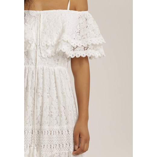 Biała Sukienka Leucephia Renee S/M Renee odzież