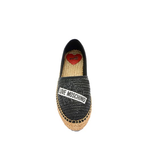 Espadryle damskie Love Moschino bez zapięcia czarne casual 