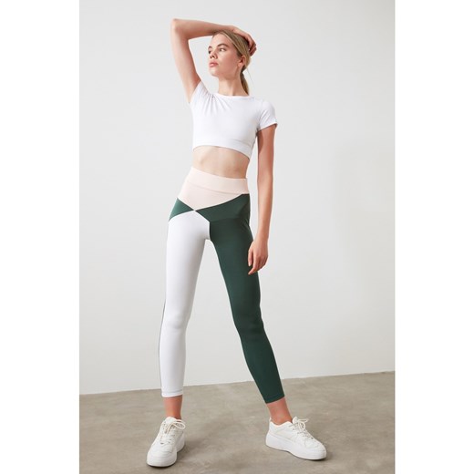Trendyol Sports Tights with Green Block Trendyol M Factcool