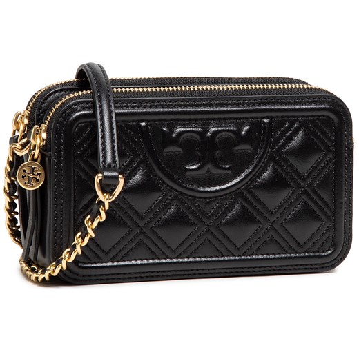 Torebka TORY BURCH - Fleming Double Zip Mini Bag 79403-001 Black ze sklepu eobuwie.pl w kategorii Kopertówki - zdjęcie 108034585