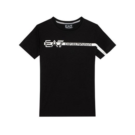 Emporio Armani t-shirt chłopięce bawełniany czarny 