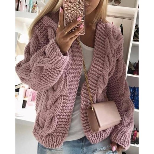 Kendallme sweter damski w serek casualowy