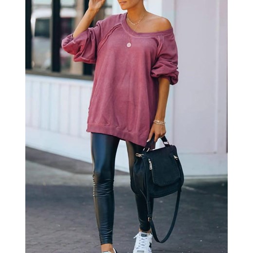 Bluza damska Kendallme długa jesienna z polaru w stylu młodzieżowym 