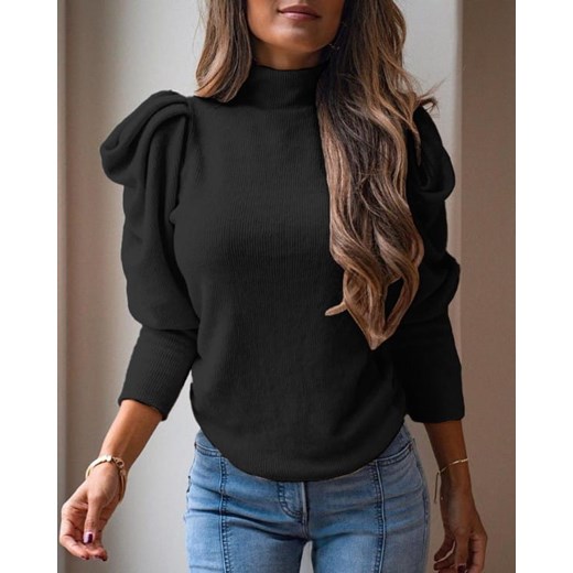 Sweter z półgolfem czarny Kendallme L promocja Kendallme