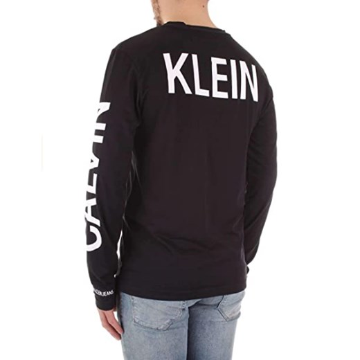 T-shirt męski czarny Calvin Klein w stylu młodzieżowym 