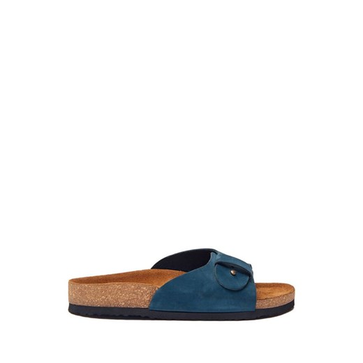 Comfortfusse klapki damskie casual bez zapięcia płaskie z nubuku