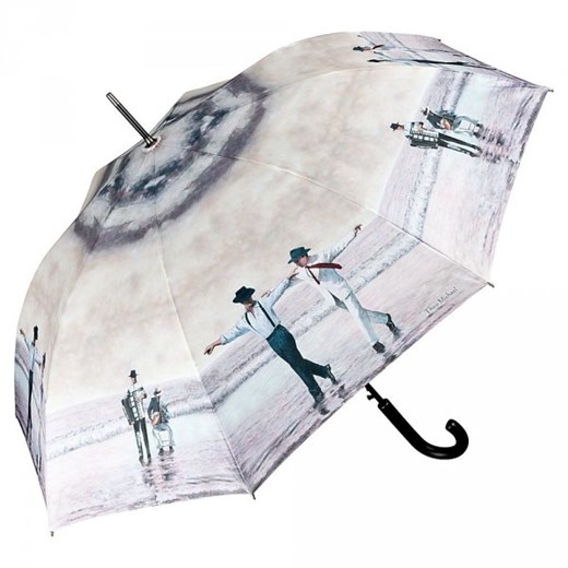 Taniec Sirtaki - długi parasol ze skórzaną rączką Von Lilienfeld  Parasole MiaDora.pl