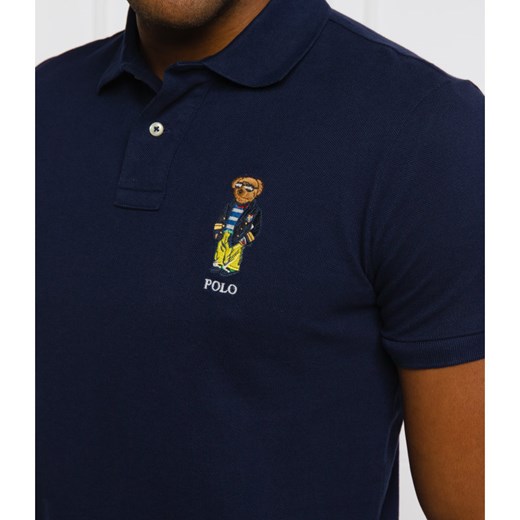Granatowy t-shirt męski Polo Ralph Lauren z krótkim rękawem 