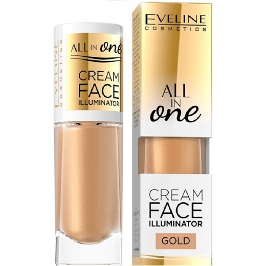 Eveline, All In One Cream Face Illuminator, lekki kremowy rozświetlacz Gold, 8 ml Eveline wyprzedaż smyk
