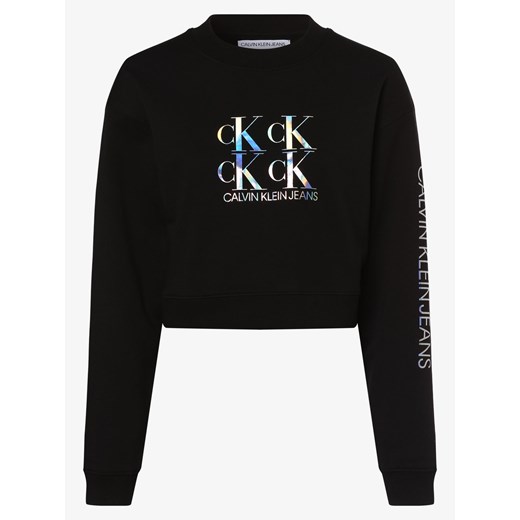 Bluza damska Calvin Klein z napisami krótka bawełniana 