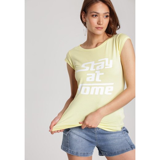 Żółty T-shirt Loraisea Renee S okazyjna cena Renee odzież